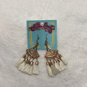 Gold Statement Tassel Earrings